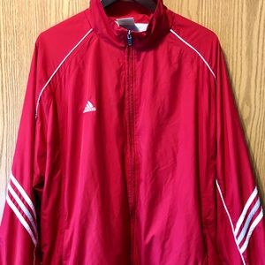 ADIDAS Climalite track jacket windbreaker Red XL